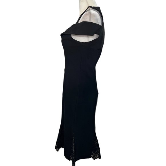 Gorgeous! Designer Yigal Azrouel Black Lace Panel Off Shoulder Dress Siz… - Picture 4 of 12